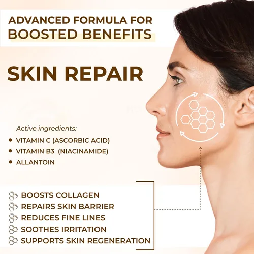 Vista 6 de All Natural Pure - Suero facial con 20% de vitamina C + 6 potenciadores activos para manchas oscuras, arrugas, iluminación, hidratación, tono