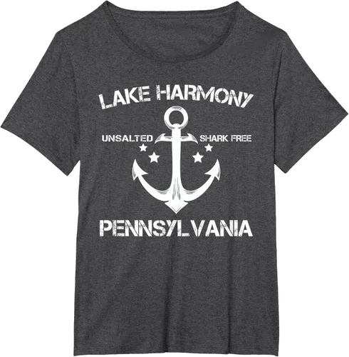 Vista 28 de Playera divertida de Lago Harmony Pennsylvania para acampada o pesca Negro