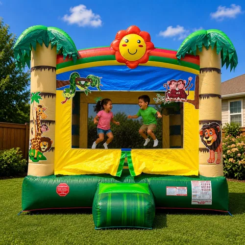 Vista 11 de Pogo Bounce House - Bloque de construcción inflable comercial para castillo y soplador