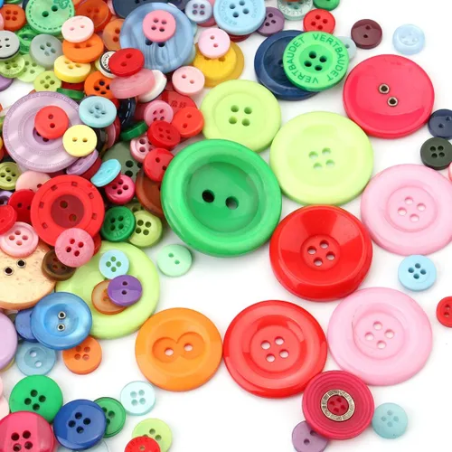 Vista 2 de Tosnail 2400 botones de resina para manualidades y proyectos de costura, varios