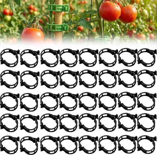 Vista 9 de Clips para plantas de jardín, clip de plástico seguro para plantas trepadoras, clips de tomate portátiles para plantas trepadoras, clip de soporte