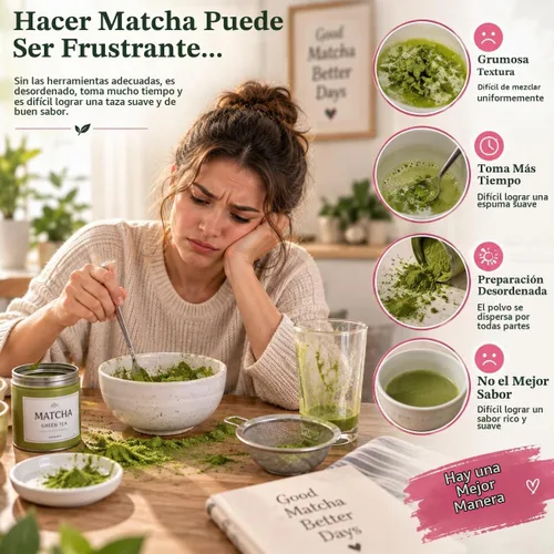 Vista 7 de Juego de 5 piezas de matcha premium con cuenco y batidor de té de bambú de cerámica, incluye soporte de bambú Chasen Chashaku, cuchara, tamiz