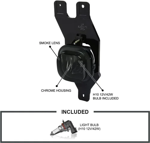 Vista 3 de Spec-D Tuning Faros antiniebla para parachoques ahumado+interruptor compatible con Ford F250 F350 SuperDuty 1999-2004, Excursión 00-04, conjunto