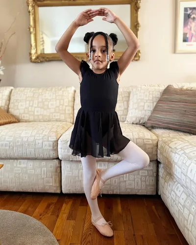 Vista 2 de Stelle Zapatos de ballet para niñas y niños pequeños, zapatillas de ballet de cuero genuino para niños pequeñosniños grandesniños pequeños
