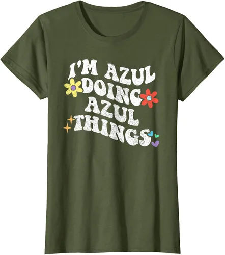 Vista 67 de Retro Groovy Im AZUL Doing AZUL Things - Camiseta divertida para el día de la madre, Negro