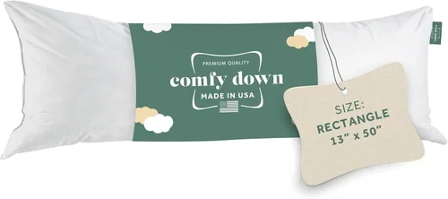 Vista 37 de ComfyDown Cojín de 12 x 12 pulgadas, relleno de plumas y plumas, funda 100% algodón, fabricada en Estados Unidos, funda de almohada decorativa suave