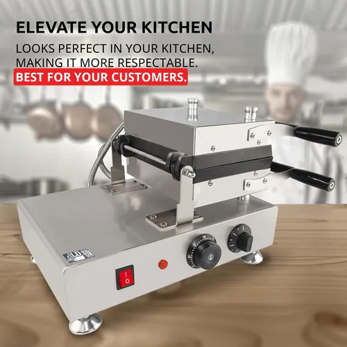 Vista 8 de ALDKitchen Gofrera belga gruesa con platos extraíbles, tipo columpio, 2 gofres de forma cuadrada, 110 V