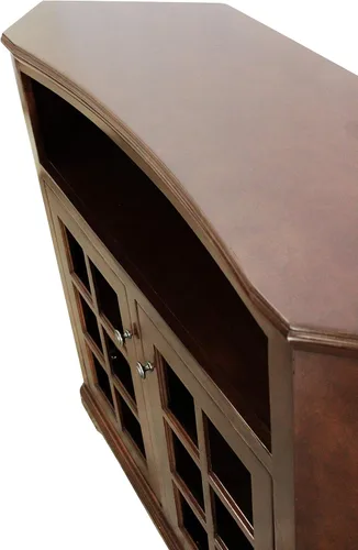 Vista 3 de Soporte esquinero de esquina con curva alta de álamo en mousse de chocolate