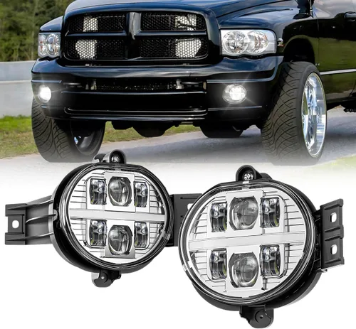 Vista 14 de BICYACO Luz antiniebla LED con DRL para Dodge Ram 1500 2500 3500 2002-2009