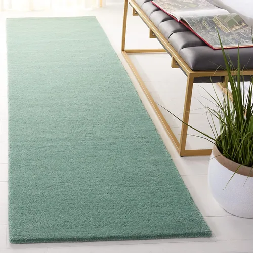 Vista 18 de SAFAVIEH Fifth Avenue Collection - Alfombra de área de 2 pies 3 pulgadas x 7 pies, color azul, diseño geométrico, ideal para zonas de alto tráfico