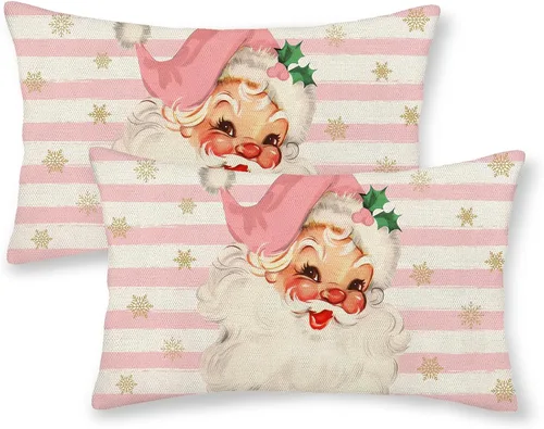 Vista 16 de Fundas de almohada de Navidad de 18x18 Juego de 2 Cojines dorados de copo de nieve de invierno Fundas de almohada negras Cojines decorativos de Copo