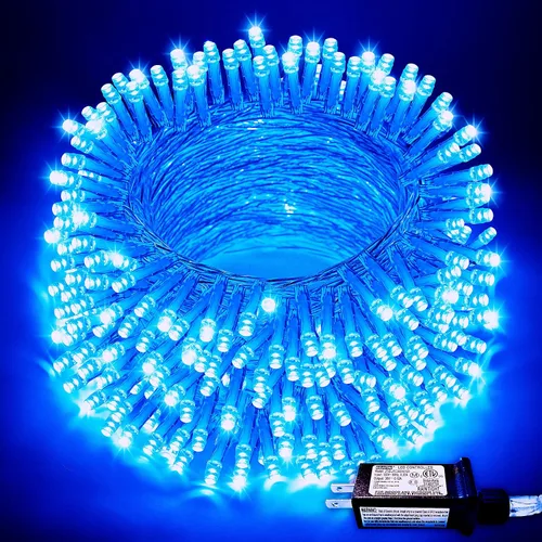 Vista 18 de JMEXSUSS 200 luces LED de Pascua al aire libre e interior para decoraciones, 66 pies conectables pastel luces de Pascua cadena de alambre
