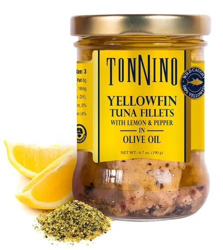 Vista 7 de Tonnino Filetes de atún - Limón y pimienta, aceite de oliva - 6.7 onzas (paquete de 6)