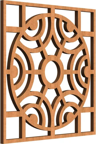 Vista 43 de Walton Paneles de pared decorativos de madera con calado, pequeños, 11 3/8 pulgadas de ancho x 11 3/8 pulgadas de alto x 1/4 pulgadas de alto, nogal