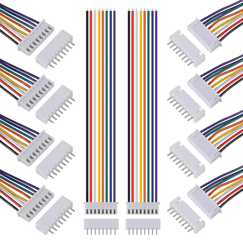Vista 10 de ACEIRMC XH - Juego de conectores JST-XH, 10 pares de conectores macho y hembra, conector de conector macho y hembra de 0.100 in, 10 pines, con cable
