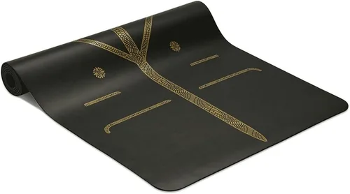 Vista 4 de Liforme Esterilla de yoga de viaje – Sistema de alineación patentado, agarre guerrero, antideslizante, ecológico, ultraligero y resistente al sudor