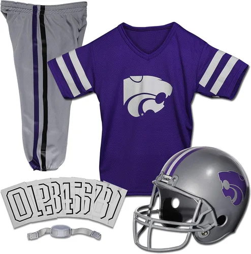 Vista 15 de Franklin Sports NCAA - Conjunto de uniforme de fútbol americano para niños, camiseta de fútbol universitario, casco + pantalones para niños y niñas