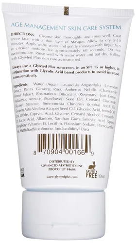 Vista 2 de GlyMed Plus Age Management Mascarilla exfoliante antienvejecimiento, 4 onzas