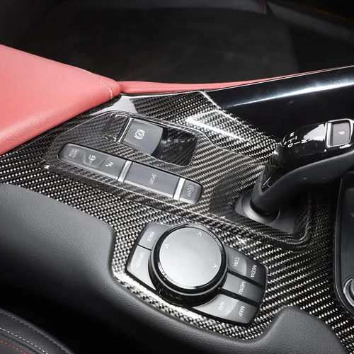 Vista 4 de Cubierta de panel de palanca de cambios para Toyota Supra GR A90 A91 MK5 2019-2022, la cubierta protectora de panel antiarañazos para consola