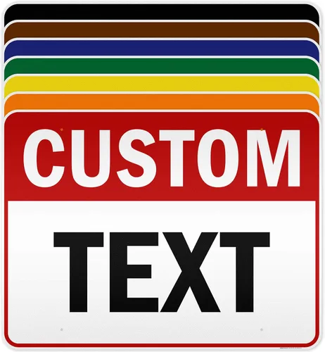 Vista 23 de Cartel personalizado, cartel personalizado para negocios, uso en interiores/exteriores. 7x10 pulgadas, aluminio 0.040 libre de óxido, resistente a