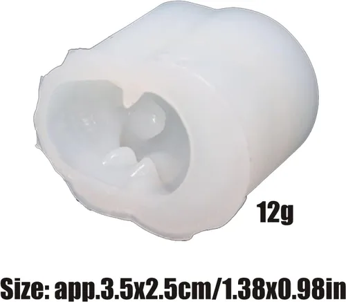 Vista 5 de Molde de resina DIY Artesanía Pulsera Colgante Molde de Silicona Hecho a Mano Cráneo para Cabeza para Llavero Molde de Fundición de Resina Artesanía