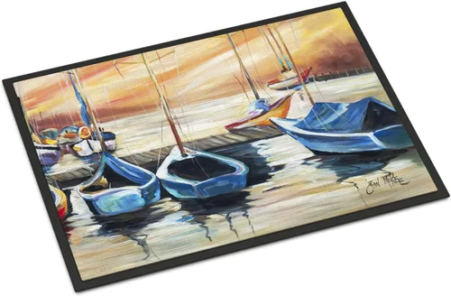 Vista 9 de Caroline's Treasures JMK1017JMAT - Tapete de caza de rana garza azul, 24 x 36 pulgadas, tapete para puerta delantera, interior y exterior
