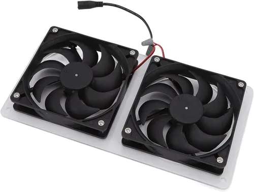 Vista 8 de Kit de ventilador de panel solar de 100 W, ventilador solar portátil solar con cable para gallinero, invernadero, cobertizo para mascotas