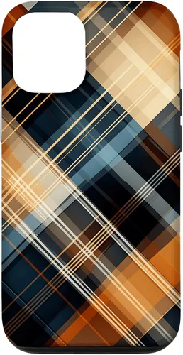 Vista 28 de Navy Black and Orange Plaid Halloween Fall Autumn Pumpkins Case for iPhone 17