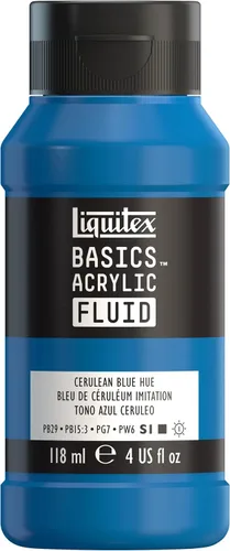 Vista 23 de Liquitex BASICS - Pintura acrílica fluida, botella de 4 onzas, tono permanente carmesí lizarina Super Versatile, Fine Art Pigments; Fluid