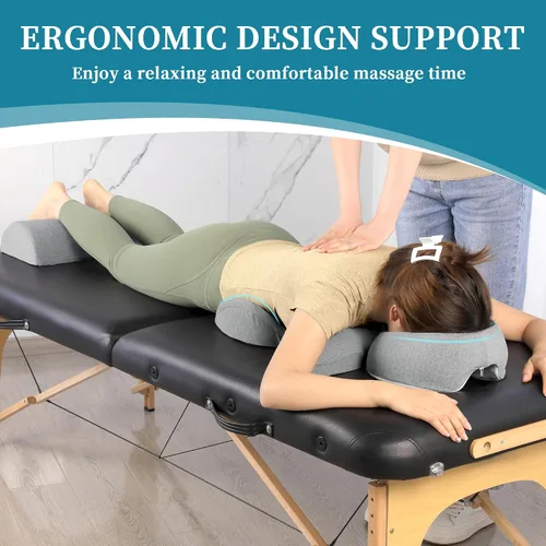 Vista 5 de BALAPET Juego de almohada de masaje y almohada de pecho, reposacabezas de masaje transpirable para cama con soporte de espuma viscoelástica, cojín