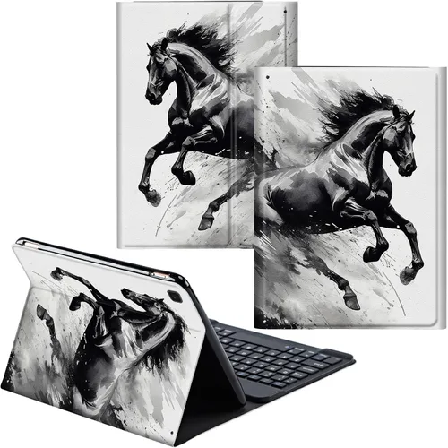 Vista 56 de Funda para Samsung Galaxy Tab S6 Lite 2022/2020 Teclado Inalámbrico Desmontable y Cubierta De Soporte De Cuero PU Funda Protectora Para Samsung