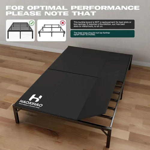 Vista 3 de Bunkie Board Twin (38 x 75) - Tablas de plástico hueco de 0.394 in para debajo del colchón, soporte resistente, transpirable, perfil bajo
