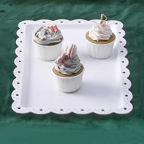 Vista 8 de Juego de 5 piezas de soporte para tartas con bandejas de aperitivos, postre de frutas, bandeja de torre para boda, hogar, cumpleaños, fiesta de té