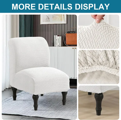 Vista 3 de JIAN YA NA Funda para Silla Decorativa Sin Brazos, Funda Elástica para Silla Sin Brazos Spandex Fundas de Silla Sin Brazos Funda de Silla Deslizante