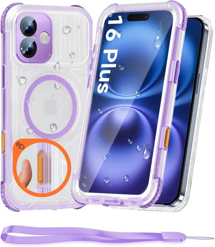 Vista 11 de WIFORT Funda impermeable para iPhone 15, [IP68 bajo el agua a prueba de polvo] [pantalla integrada] [15 pies a prueba de golpes militar], cubierta