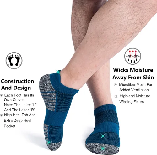 Vista 5 de Calcetines deportivos de compresión para hombres y mujeres, paquete de 48