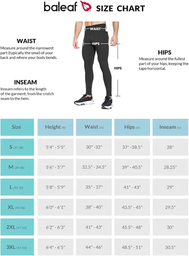 Vista 6 de BALEAF Mallas de forro polar para hombre, pantalones térmicos de ciclismo, resistentes al agua, con cremallera, bolsillos, para invierno, cálido