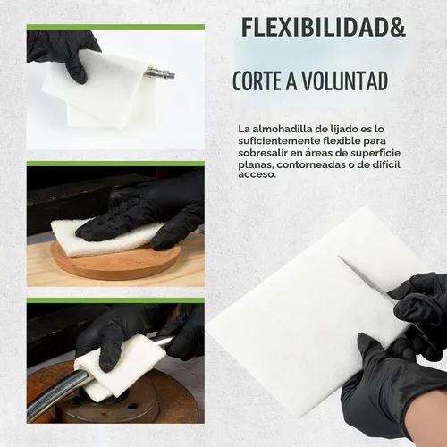 Vista 5 de 10 almohadillas blancas de uso general de grano 1200 de 6 x 9 pulgadas, 10
