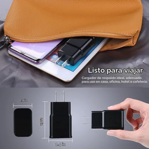 Vista 6 de Paquete de 6 cargadores USB de carga rápida, cargador de pared USB rápido para teléfono Android compatible con Samsung Galaxy S21/S20/S10/S10e/S10