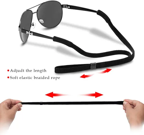 Vista 2 de Correa de gafas (2 piezas) Correa de gafas deportivas Retenedor ajustable de gafas de sol para hombres mujeres
