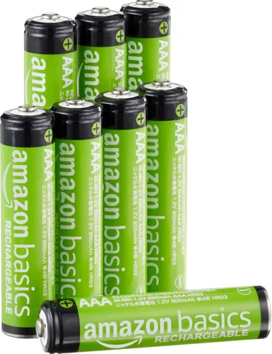 Vista 7 de Amazon Basics Paquete de 24 baterías recargables AAA NiMH Performance, 800 mAh, recarga hasta 1000 veces y precargadas