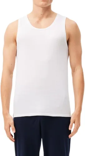 Vista 2 de Lacoste Camiseta sin mangas para hombre, 100% algodón, ajuste regular, cuello redondo, paquete de 3