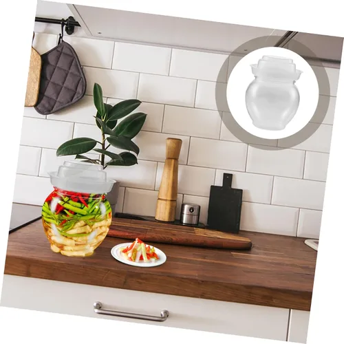 Vista 6 de HANABASS Botes de capacidad para tapa de pepinillo, reutilizables, Kimchi Pickling Fermentación, diseño hermético, sellado chino, recipiente