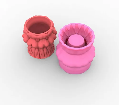 Vista 2 de Molde de maceta para cemento, silicio, bricolaje, moldes para jarrones, plantas de hormigón, hechas a mano, herramienta de decoración del hogar