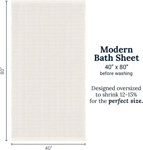 Vista 9 de GILDEN TREE Toalla de baño tipo waffle de secado rápido, toallas de baño delgadas de lujo, toallas de baño 40x80 grandes, estilo moderno (crema)