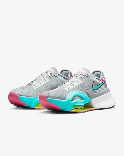 Vista 5 de Nike Air Zoom Superrep 3 - Tenis para mujer DQ0303-001 (gris ahumado claropolvo fotónrosaturquesa dinámica)