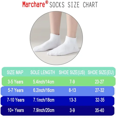 Vista 7 de Calcetines de algodón de corte bajo para niños, calcetines escolares sin costuras, 6 paquetes
