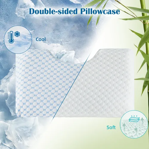 Vista 4 de USlixury: almohadas para dormir de lado para adultos, almohada curvada ajustable de 4 capas Crescent Pillow for Side Sleeper with Superior
