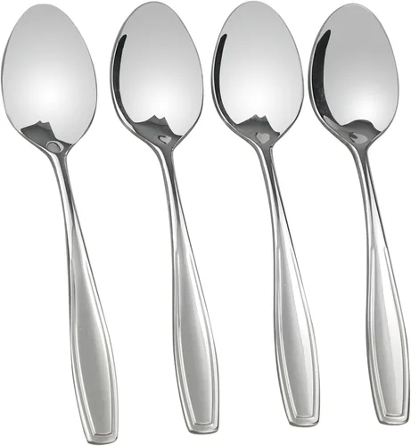 Vista 6 de Pekky Cuchara de postre de acero inoxidable, juego de cucharas pequeñas de 12 piezas