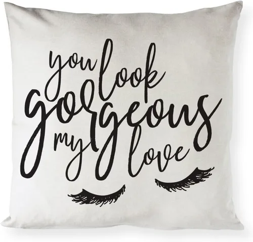 Vista 32 de The Cotton & Canvas Co. Home is Wherever I'm with You - Funda de almohada, funda de cojín, funda de almohada decorativa